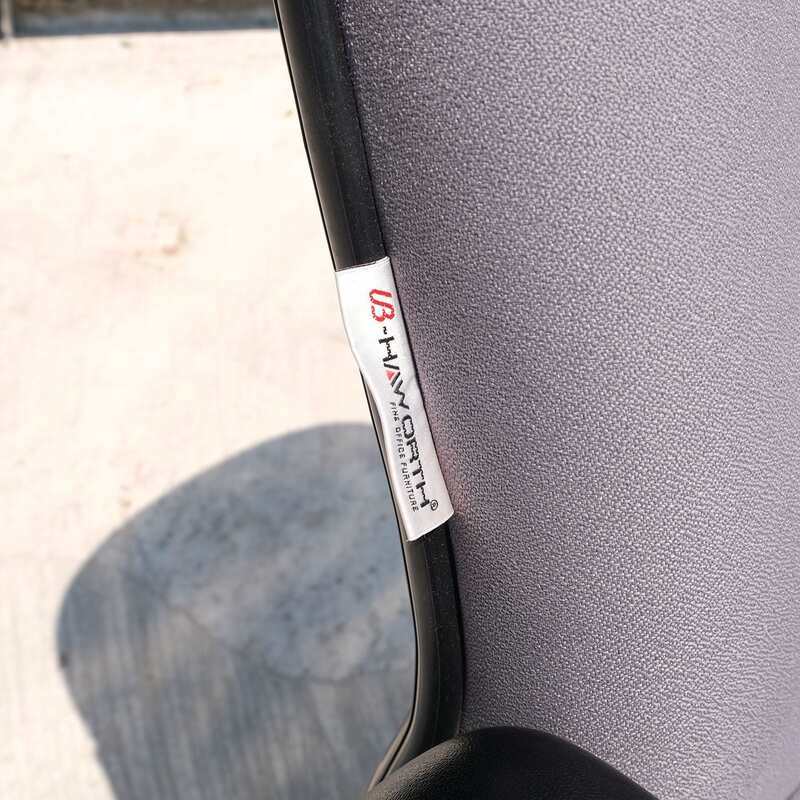 office chair Light gray fabric upholstery, brand UB-Haworth