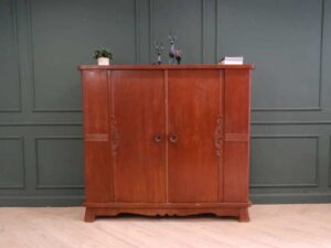 Storage cabinet with 2 doors, vintage style, European workmanship, sourced from Germany.