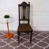 Dining chair, walnut color, European workmanship, sourced from Germany.