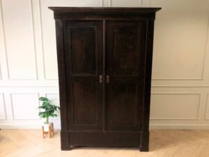 Wooden wardrobe with 2 opening doors, European workmanship, sourced from Germany.