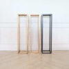 3-tiered plant pot shelf steel frame wooden top