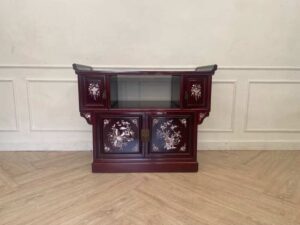 Porch table display cabinet wooden cabinet corner cabinet TV cabinet porch decoration flower pattern