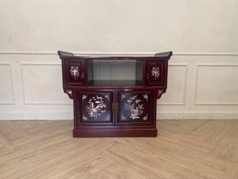 Porch table display cabinet wooden cabinet corner cabinet TV cabinet porch decoration flower pattern