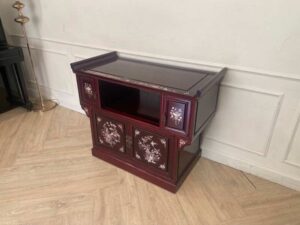 Porch table display cabinet wooden cabinet corner cabinet TV cabinet porch decoration flower pattern