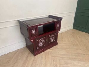 Porch table display cabinet wooden cabinet corner cabinet TV cabinet porch decoration flower pattern