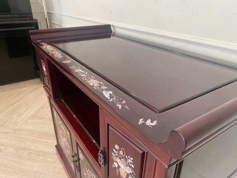 Porch table display cabinet wooden cabinet corner cabinet TV cabinet porch decoration flower pattern
