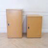 Multipurpose cabinet wooden frame 1 door 2 shelves with wheels