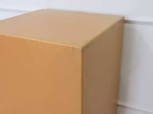 Multipurpose cabinet wooden frame 1 door 2 shelves with wheels