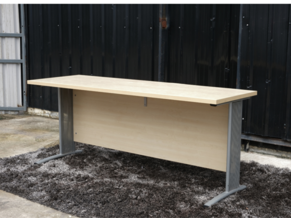 Work desk, computer desk, wooden top, steel legs