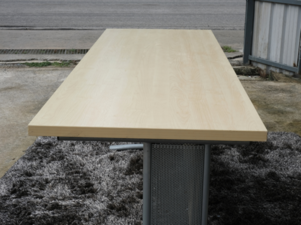 Work desk, computer desk, wooden top, steel legs