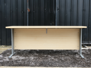Work desk, computer desk, wooden top, steel legs