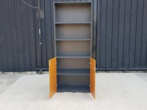 Tall file cabinet glass opening solid bottom
