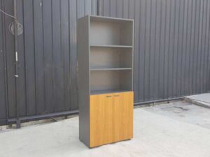 Tall file cabinet glass opening solid bottom