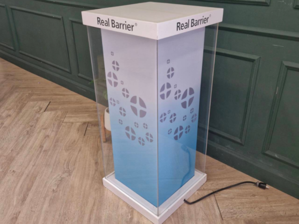 Display stand, product stand, wooden frame, with lights