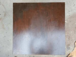 Square Wooden Side Table with Stainless Steel Legs