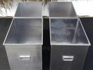 Large Stainless Steel Wheeled Drum