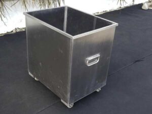Large Stainless Steel Wheeled Drum