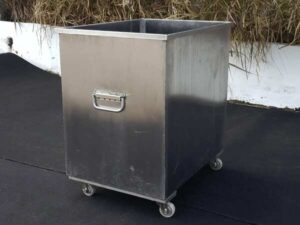 Large Stainless Steel Wheeled Drum