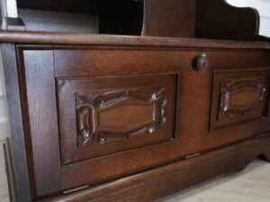Oak cabinet, imported from Europe.