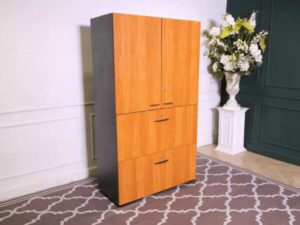 Tall file cabinet, 2 doors, 2 drawers, Rockworth