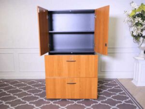 Tall file cabinet, 2 doors, 2 drawers, Rockworth