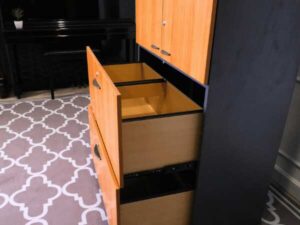 Tall file cabinet, 2 doors, 2 drawers, Rockworth