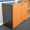 2-door filing cabinet, wood, gray top, Rockworth
