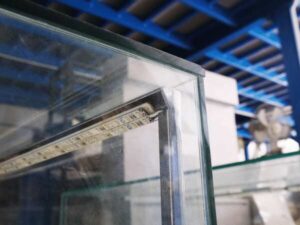 Jewelry cabinet, glass product display cabinet with drawers Trapezoidal shape (right diagonal)