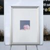 Picture of pink lotus flower, silver frame