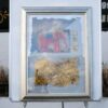 Picture of elephant and forest, silver frame