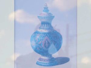 porcelain pictures Benjarong ware, gold frame no.1