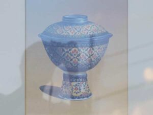 porcelain pictures Benjarong ware, gold frame no.2
