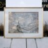 Old city picture, gold frame no.1