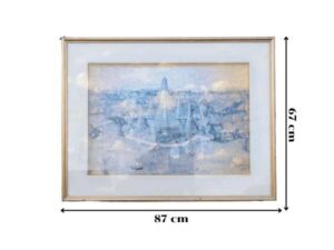 Old city picture, gold frame no.3