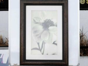 Flower picture, brown frame no.1