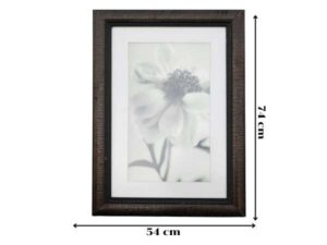 Flower picture, brown frame no.1