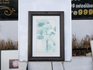 Flower picture, brown frame no.3
