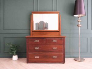 Mahogany dressing table, 4 drawers, imported from Europe.
