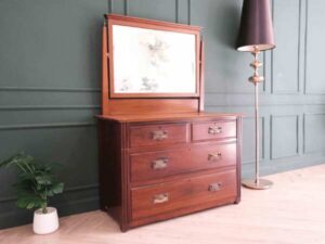 Mahogany dressing table, 4 drawers, imported from Europe.