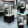 Jewelry cabinet, glass product display cabinet, tall, black, glass door opens *no key