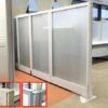 Glass partition, steel frame, Haworth brand, large