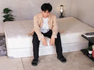 5 foot mattress with base, brand RESTONIC, model HAZELWOOD SUPREME