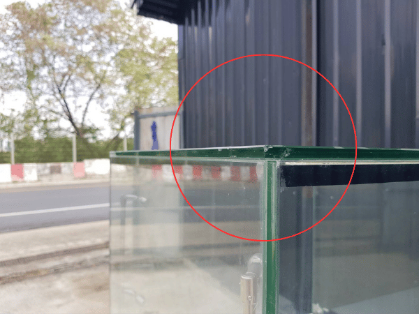 Jewelry cabinet, glass cabinet to display products Tall, square shape glass door open Gray stone pattern wood base