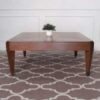 Teak frame center table (With yellow circles)
