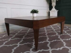 Teak frame center table (With yellow circles)