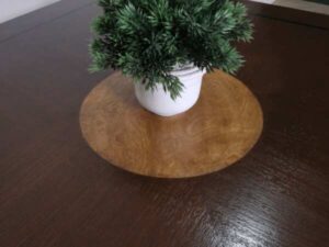 Teak frame center table (With yellow circles)