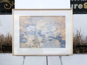 Old city picture, gold frame no.2