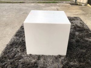 Center table, minimalist style, wooden frame, white.