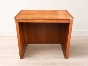 Work desk, computer desk, wooden frame, dark brown