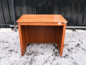 Work desk, computer desk, wooden frame, dark brown